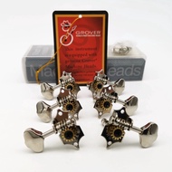 GROVER Nickel Silver V97 Vintage Guitar Machine Heads Tuners Guitar Tuning Pegs 3R3L 1 Set