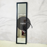 KAYU Aesthetic Glass Full Body Mirror 25 X 95cm Hanging Wall Mount Large Jumbo Frame Wood Frame For Bathroom Bedroom Aesthetic Glass Aesthetic Mirror Decorative Makeup Wall Mirror Long Hanging Wall Mounted Toilet WC Minimalist Sink