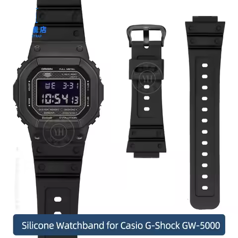 16mm Silicone Watchband for Casio G-Shock GW-5000,GLS-5600,GW-M5610,G-5600,GW-B5600,GLX-5600,GB-5600