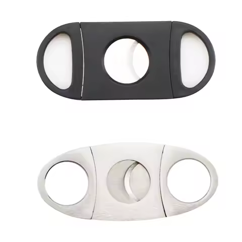 Portable Stainless Steel Double-edged Cigar Scissors Cigarette Clipper Metal Cigar Pliers Cutter Smo