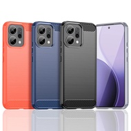 For OPPO Reno14 Case Reno 14 Pro Cover Coque Funda Carbon Fiber Soft Silicone Shockproof Phone Bumpe