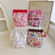 KT Cat Print Cute Cotton Cloth Mouth Gold Pinch Hand-Made Storage Girl Cosmetic Bag Wholesale pxb8