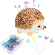 101 Pcs Hedgehog Sewing Pincushion Kit Pin Cushions for Sewing Cute Hedgehog Pincushion Butterfly Fl