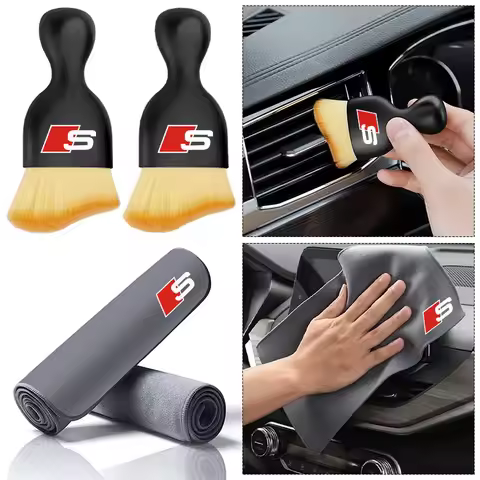 2025 Car Special Cleaning Towels Cleaning Soft Brush Car Tools For Audi Sline A1 A2 A3 A4 A5 A6 A7 A