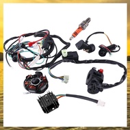 (HARB) ATV Wiring Harness Kit with CDI Stator Regulator Ignition Switch Solenoid Relay for GY6 125Cc