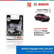 Bosch Plus 120 Gigalight H7 Headlight Bulb for Isuzu Dmax / Dmax 2nd Gen
