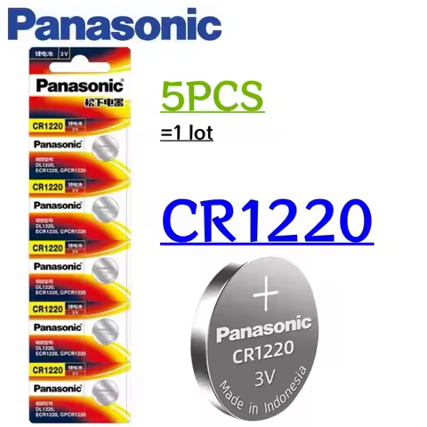 5PCS Original PANASONIC CR1220 CR 1220 3V Lithium Battery For Watch Calculator Clock Remote Control 