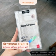 Likgus transparent case does not yellow - shockproof || Transparent case ip17prm, ip17pro, ip17air, 