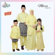 (SOFT YELLOW KURUNG MODEN MIERA) SET FAMILY RAYA 2022. BAJU RAYA SEDONDON IBU ANAK. SET IBU AYAH DAN ANAK.