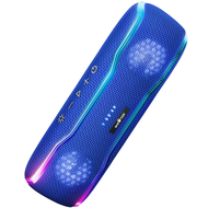 WISETIGER F10C Blue Truly IPX7 Waterproof HD Wireless Stereo Sound EQ Pulsing Light Show Up to 24 Ho