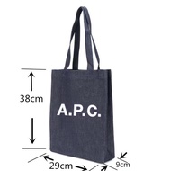Sellingbeautymia Japanese And Korean Apc Denim Canvas Bag Extra Large Capacity Tote Bag Shoulder Bag