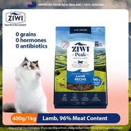 Ziwi อาหารแมวเนื้อแกะแห้งสูงสุด400กรัม/1กิโลกรัม96% เนื้อสูงอาหารแมวแห้งโปรตีนสูงทั่วไปสำหรับแมวและลูกแมว