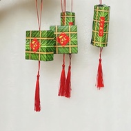 Set of 4 Hanging Rope Model of Tet Cake and Chung Cake Decoration CNY 2026 Home Paper Material Size 