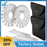 8Pieces Wire Gauge Measuring Tool, Metal Gauge Thickness Tool, Sheet Thickness Gauge, Round Dual Sid
