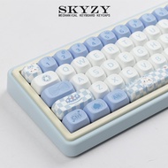 Alice Rabbit Keycaps MOA Profile Cartoon Bunny PBT Dye Sub Mechanical Keyboard Keycap
