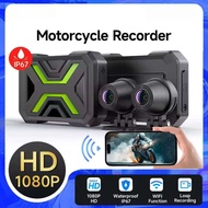 1080P Waterproof Motorcycle Camera DVR Motorcycle Dashcam Front Rear Camera Video Motorcycle Recorde
