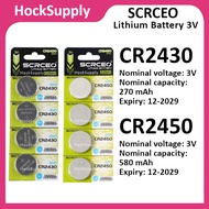 [4pcs $5.56] SCRCEO CR2430 CR2450 Lithium Battery 3V 2430 2450