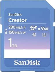 SanDisk 1TB Creator SD UHS-II Card, Read speeds up to 280MB/s, for DSLR and Mirrorless Cameras, 4K U