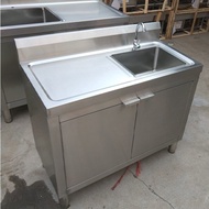 Kitchen stainless steel sink double groove with cabinet sink integrated dish washing basin dish sink