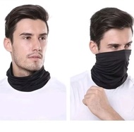 Buff Masker Multifungsi Motor / Masker Leher Bandana Anti Debu - Hitam