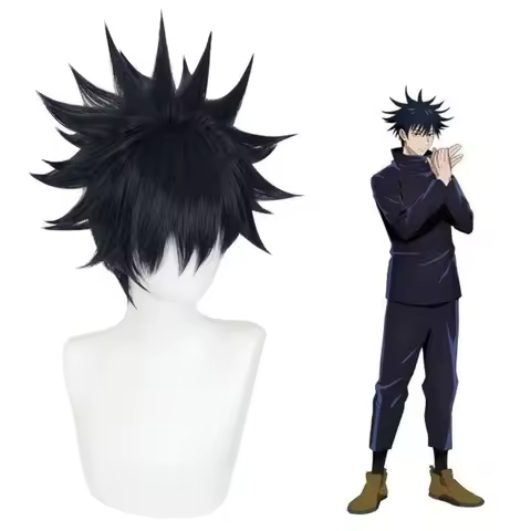 Jujutsu Kaisen Fushiguro Megumi Cosplay Wig Synthetic Short Straight Wig Anime Coser Cute Girl High 