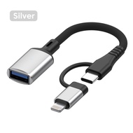 Elough Bộ chuyển đổi USB C sang Lightning Cáp chuyển đổi OTG iOS/Type C Nam sang USB đầu cái cho iPh