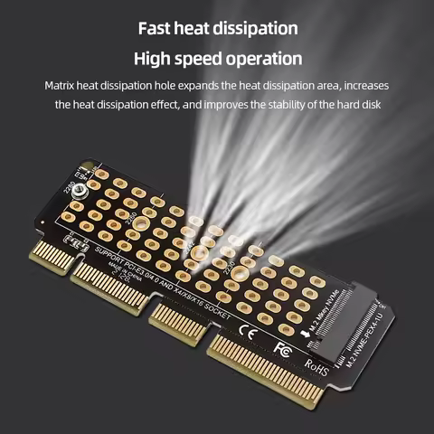 M2 NVME Accelerator Card M.2 M-Key M.2 To PCI-E4.0 Converter SSD To PCIE4.0 Full Speed X4 Support 1U