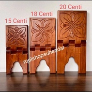 Rekal kayu Rekhal/lekar tempat alquran ukuran 15centi