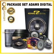 ADAMS DIGITAL 2 Channel AMP, 12 Inch woofer with box, 2 Way Speaker, Power Cable Wiring