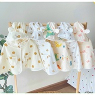 Áo Choàng Xô Muslin Tránh Gió Tránh Nắng Kèm Mũ Chắn Giọt Bắn Mềm Mại Cho Bé Trai - Bé Gái