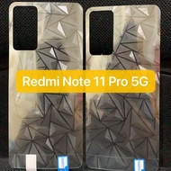 Redmi NOTE 11 NOTE 11 PRO NOTE 11 PRO 5G ANTI-Scratch Back SKIN DIAMOND GARSKIN MOTIF 3D SPIRAL Transparent ANTI-Fungal Back Protector REDMI NOTE 11 PRO 5G