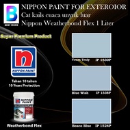 Nippon Paint Weatherbond Flex Exterior Collection 1 Liter Yours Truly 1530P / Blue Wish 1538P / Bosc