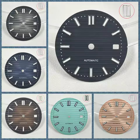 29.8mm 2813 dial Nautilus dial custom logo illuminated dial suitable for 2813 8215 movement clock ac