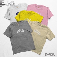 PUTIH HITAM Kaos Design ERROR 404 H401 Material Cotton Combed 30s Color Gray Misty Cream Yellow Pink