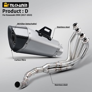 For Z900 2017-2023 MotorcycleFull system exhaust Pipe Akapovic Carbon tip DB Killer Muffler For Kawa