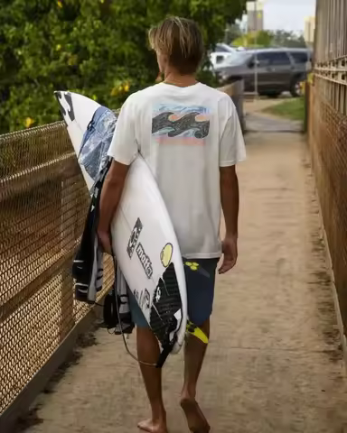 25Men's T-Shirt Summer Selling Rip Live the Search Beauty Curl Logo Amazing Quality Pure Cotton Whit