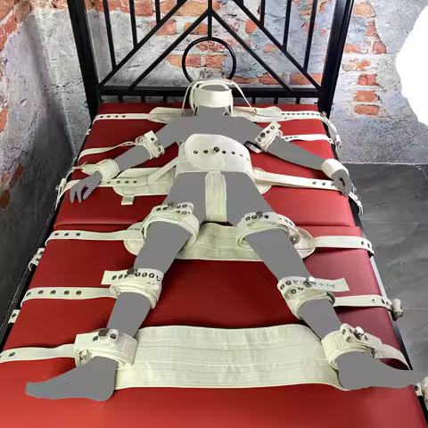 10 pcs Binding Straps Magnetic Lock Lockable Full Body Bondage Set 20 Points Bed Restraints Set for 