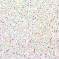 OLYCRAFT 60g Manik Bingsu Putih 3mm Manik Tiub Jerami Manik Bingsu Berwarna-warni Berkilauan Manik R