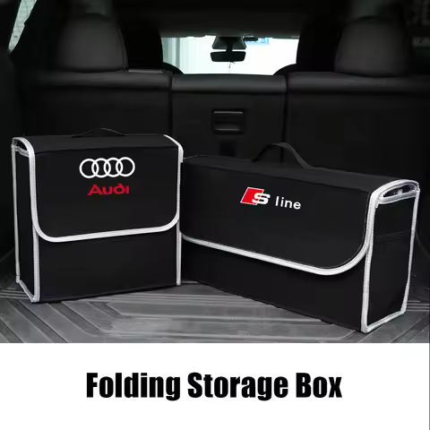 1pcs Felt Cloth Car Trunk Storage Box Auto Organizer for Audi Sline A1 A2 A3 A4 A4L P 8V 8L RS RS3 R