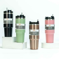 A43/Cold Storage Glass Stainless Steel Tumbler 30 Oz. (890 ml.)) With Straw