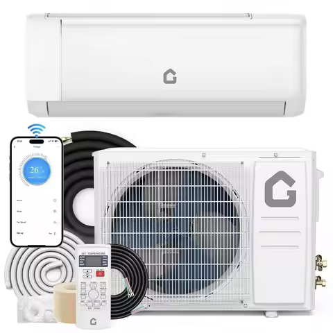 Air Conditioner, 24000 BTU Ductless Mini Split AC, Heating System, 19 SEER2, 208-230v, Cools, Heats 