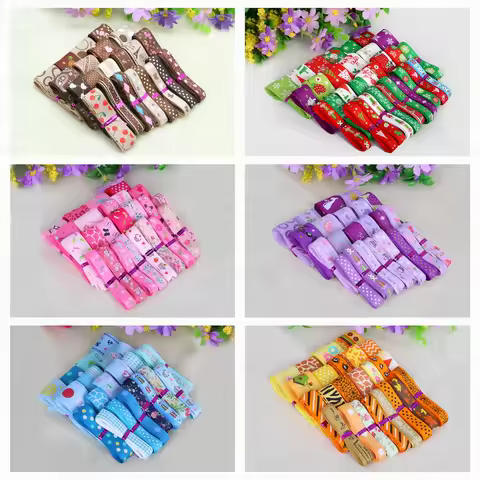 Trendy Grosgrain Satin Ribbon Random Mixed Size/Style for Wedding Party Christmas Decoration DIY Gif