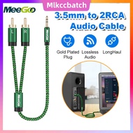 MEEGOO 3.5mm to 2RCA Audio Cable IOS Android Smartphone Tablet Media Player MP3 Car Amplifier Headph