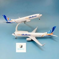 Airplane Model Display Airplane "FLY DUBAI" Boeing 737 High Quality Metal 20cm Scale 1:400