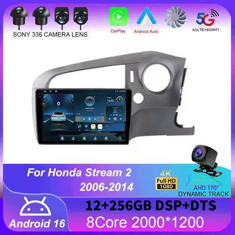 Android 16 For Honda Stream 2 2006 - 2014 Right hand drive Car Radio Multimedia Video Player Navigat