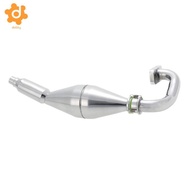 [utruiut0k] 15003 Aluminum Exhaust Pipe Fits for RC HSP FG 1:5 Monster Truck Silver