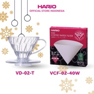 Hario V60 Paper Filter 02 + Dripper 02 Transparent Vd-02T