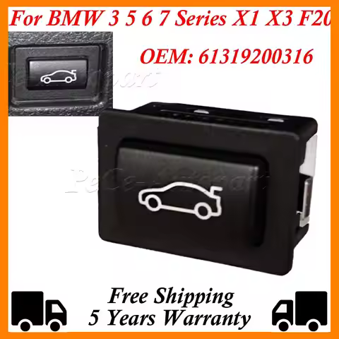 61319200316 Tailgate Rear Trunk Lock Release Switch Button For BMW 3 5 6 7 Series X1 X3 F20 F35 F30 