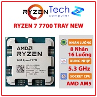 AMD Ryzen 7 7700 CPU (8 Core 16 Thread 3.8GHz Turbo 5.3GHz Cache 40MB 65W Socket AM5) – Tray New