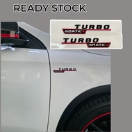 emblem turbo 4matic sepasang line merah 45 fender kiri kanan mercedes benz